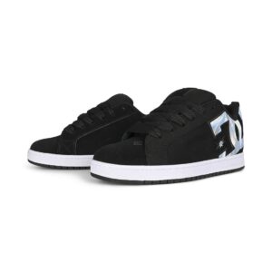 DC Court Graffik Skate Shoes - Black/Blue Jewel