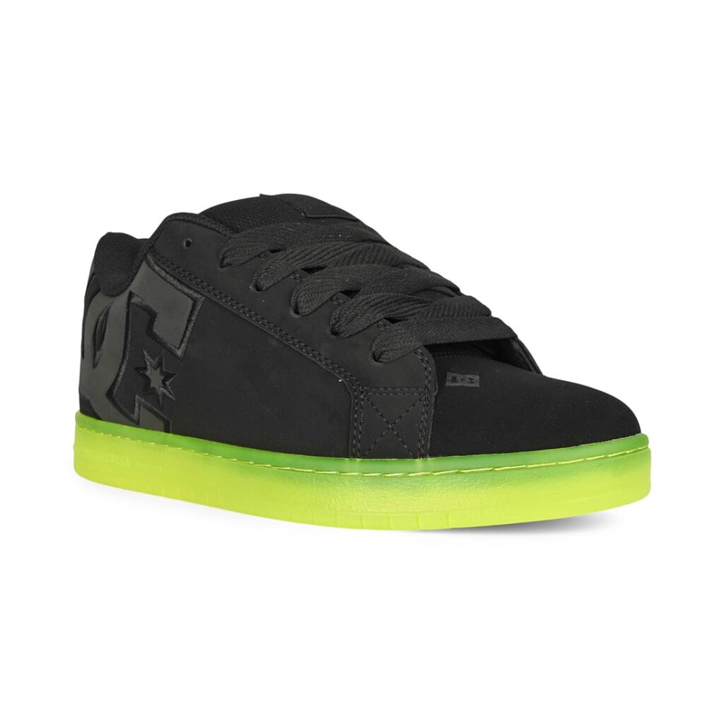 DC Court Graffik Skate Shoes - Black/Lime
