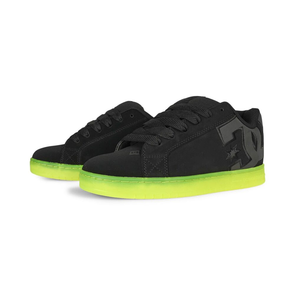 DC Court Graffik Skate Shoes - Black/Lime