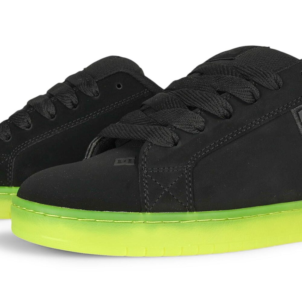 DC Court Graffik Skate Shoes - Black/Lime
