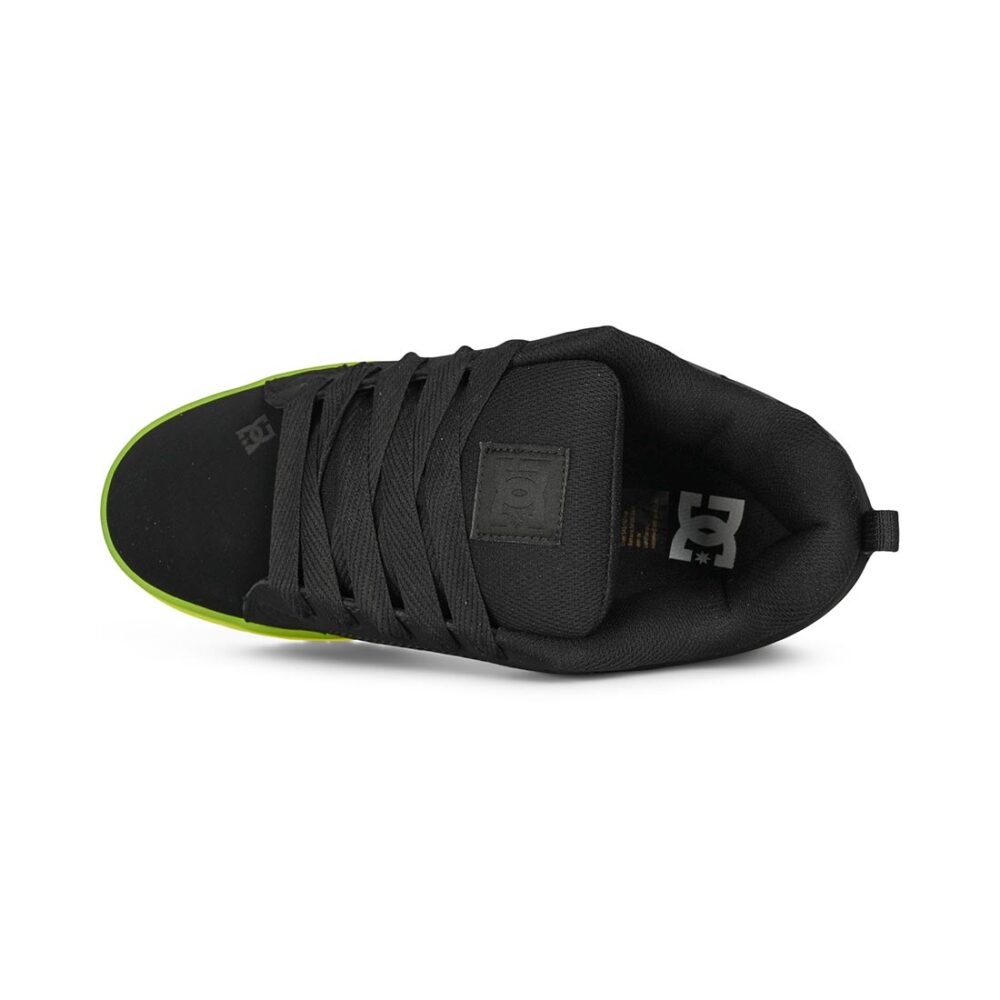 DC Court Graffik Skate Shoes - Black/Lime