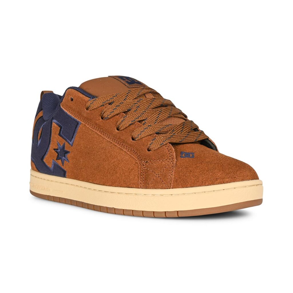 DC Court Graffik Skate Shoes - Brown/Tan/Navy