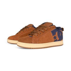 DC Court Graffik Skate Shoes - Brown/Tan/Navy