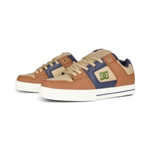 DC Pure Skate Shoes - Brown/Navy/Tan