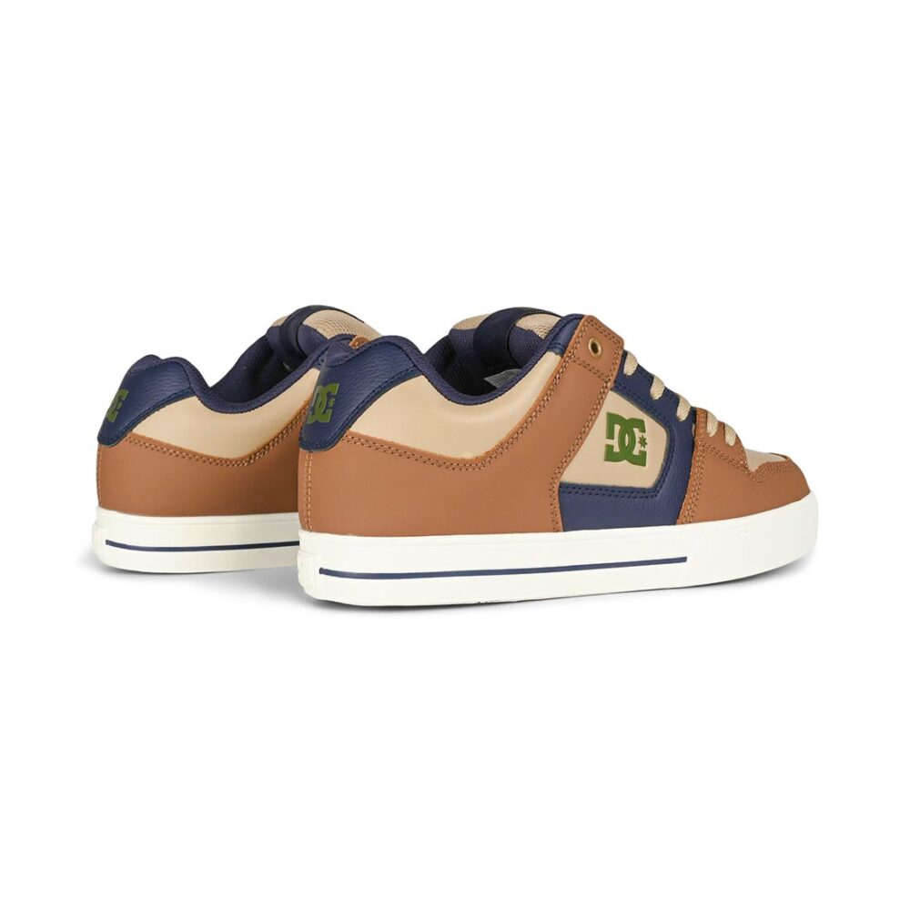 DC Pure Skate Shoes - Brown/Navy/Tan