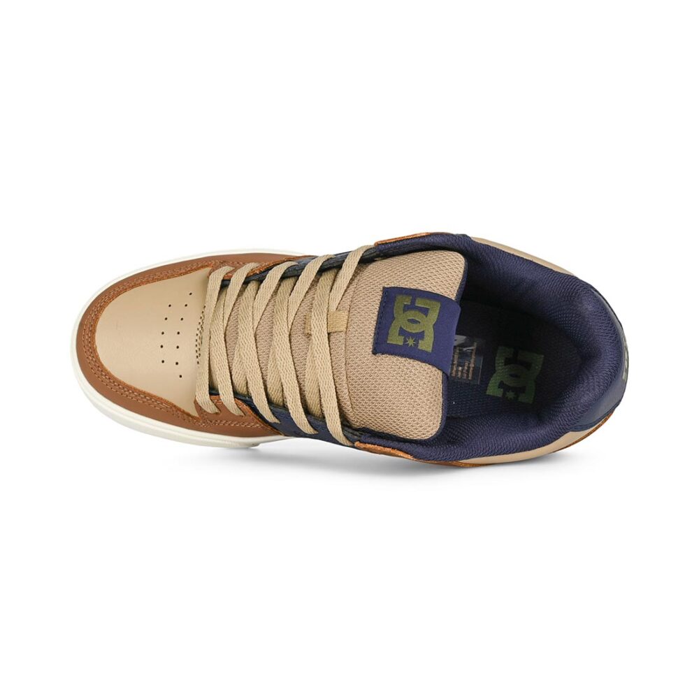 DC Pure Skate Shoes - Brown/Navy/Tan