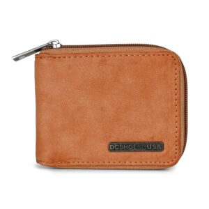 DC Rykes Zip PU Leather Wallet - Brown