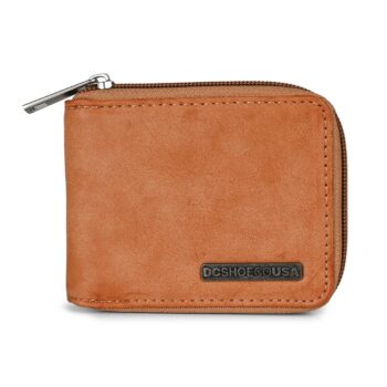 DC Rykes Zip PU Leather Wallet - Brown