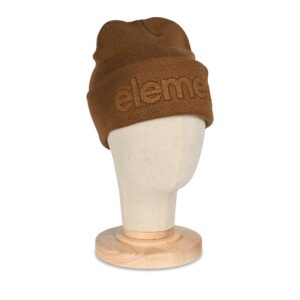 Element High Icon Embossed Beanie Hat - Sepia