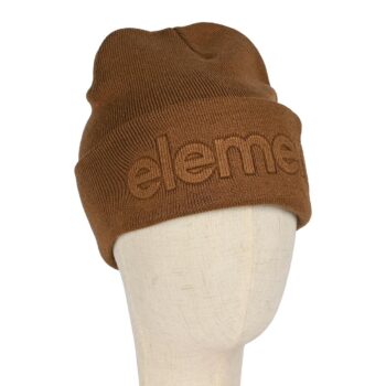Element High Icon Embossed Beanie Hat - Sepia