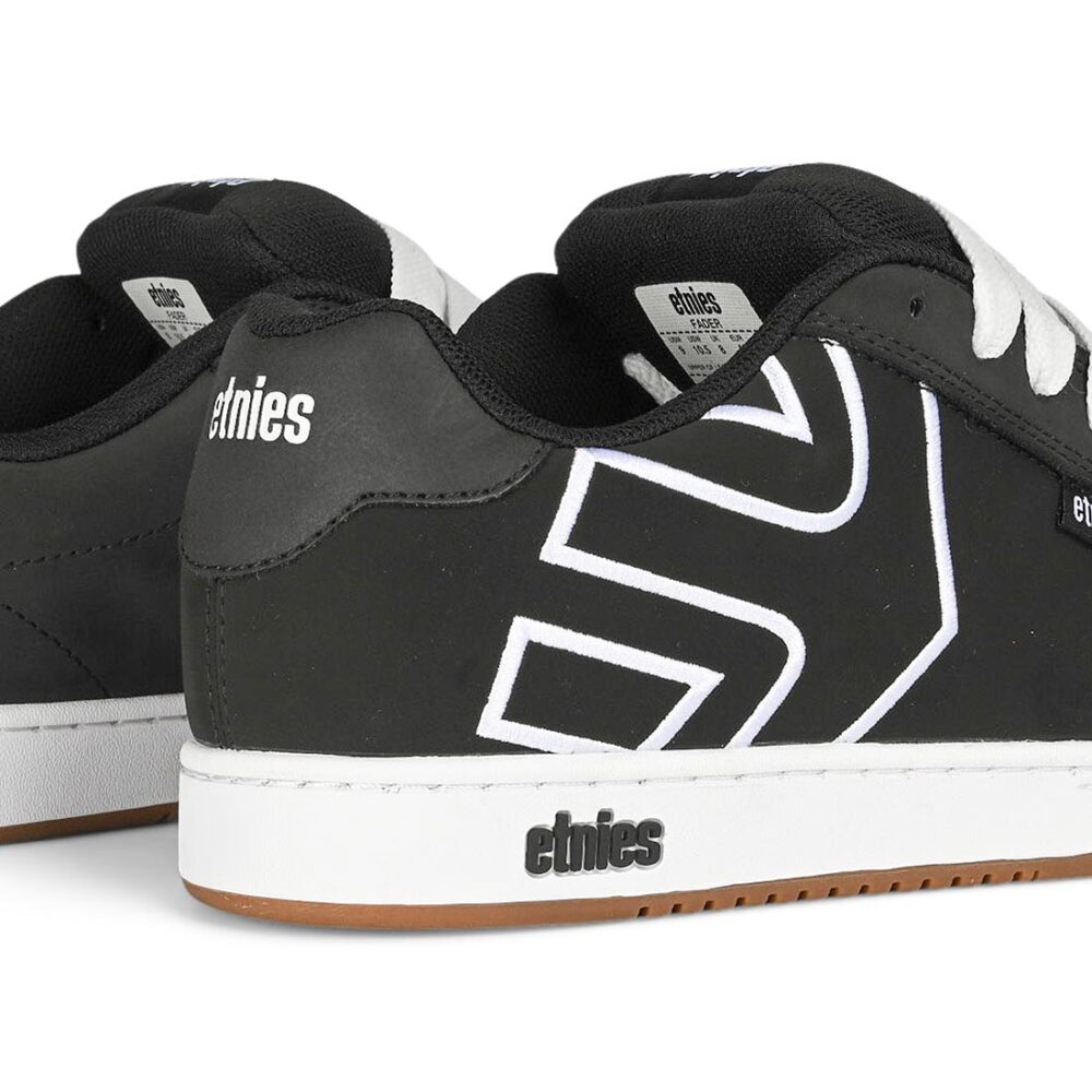 Etnies Fader Skate Shoes - Black/White