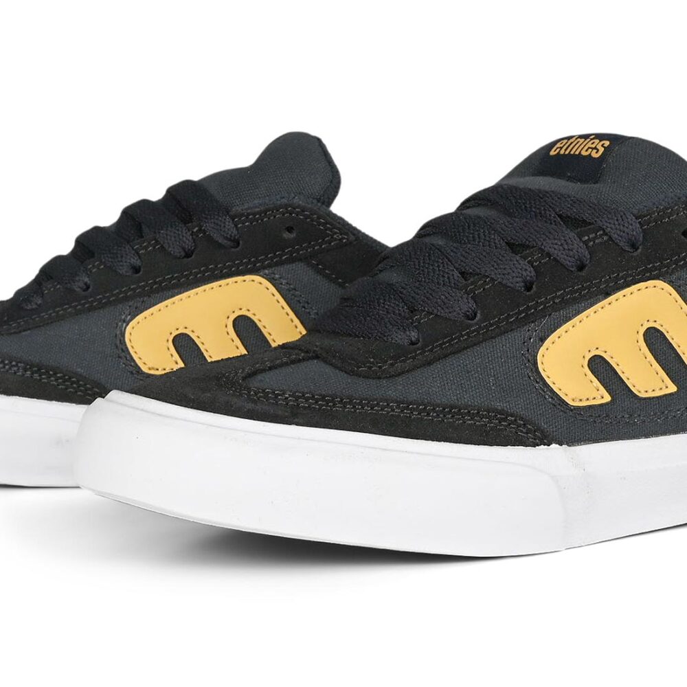 Etnies Lo Cut Vulc Skate Shoes - Navy/Yellow