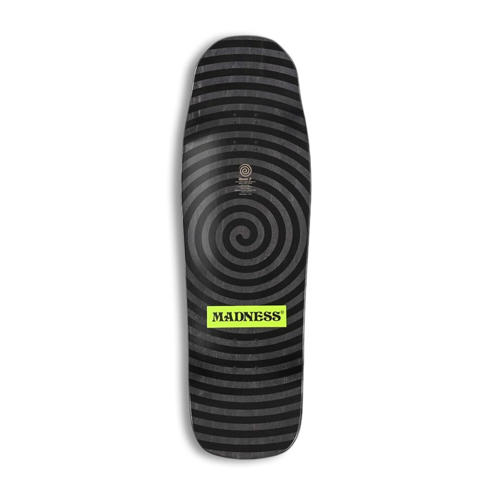 Madness Split R7 10" Skateboard Deck - Safety Yellow/Holographic