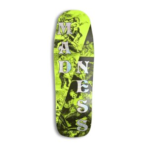 Madness Split R7 10" Skateboard Deck - Safety Yellow/Holographic