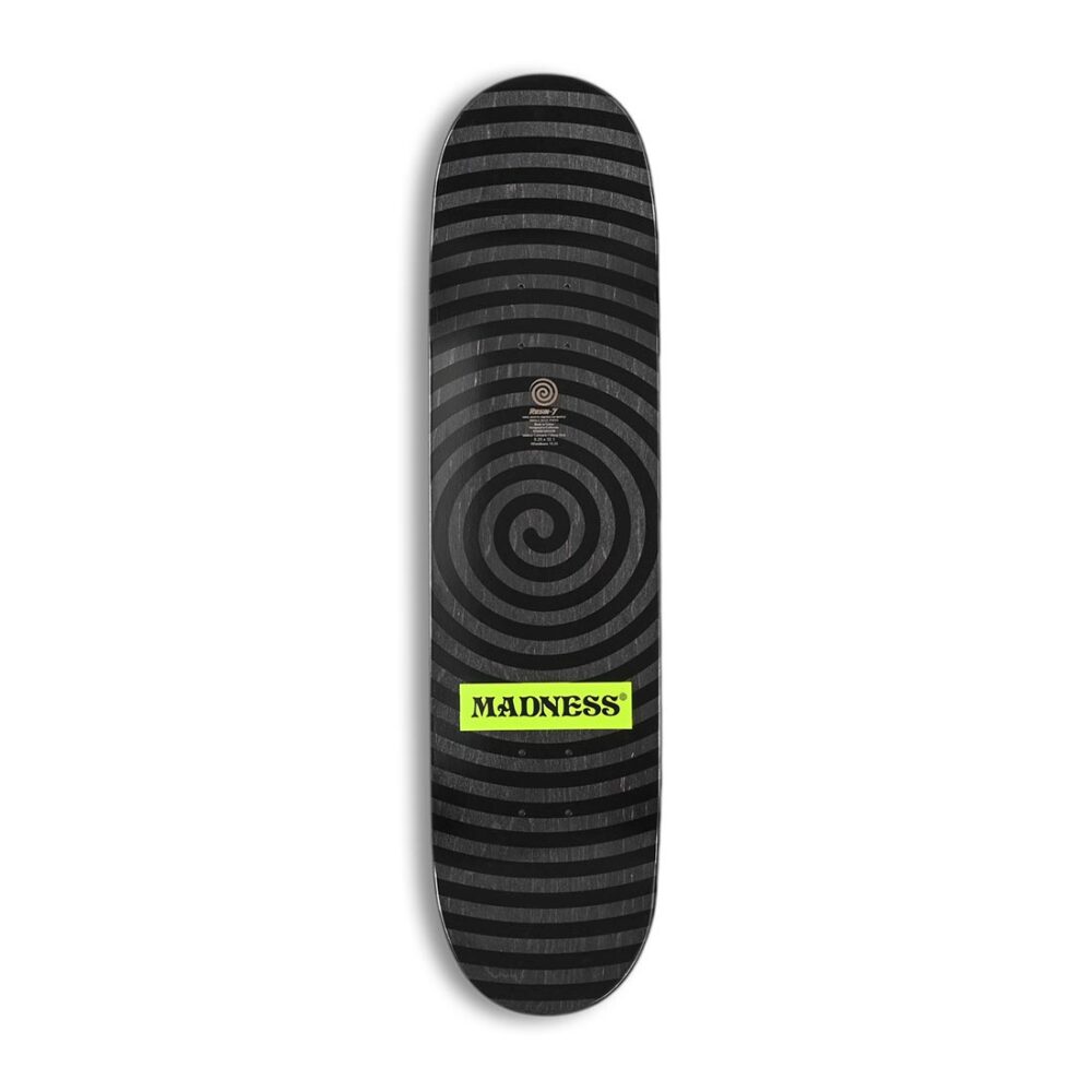 Madness Split R7 8.25" Skateboard Deck - Safety Yellow/Holographic