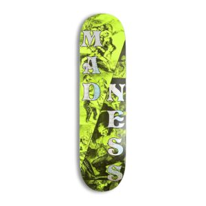 Madness Split R7 8.25" Skateboard Deck - Safety Yellow/Holographic