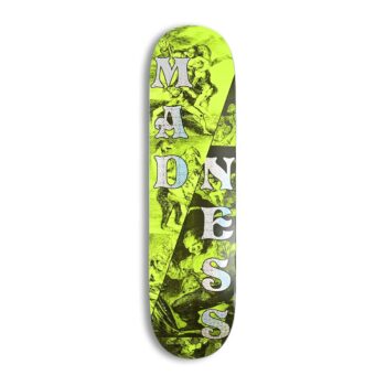Madness Split R7 8.25" Skateboard Deck - Safety Yellow/Holographic