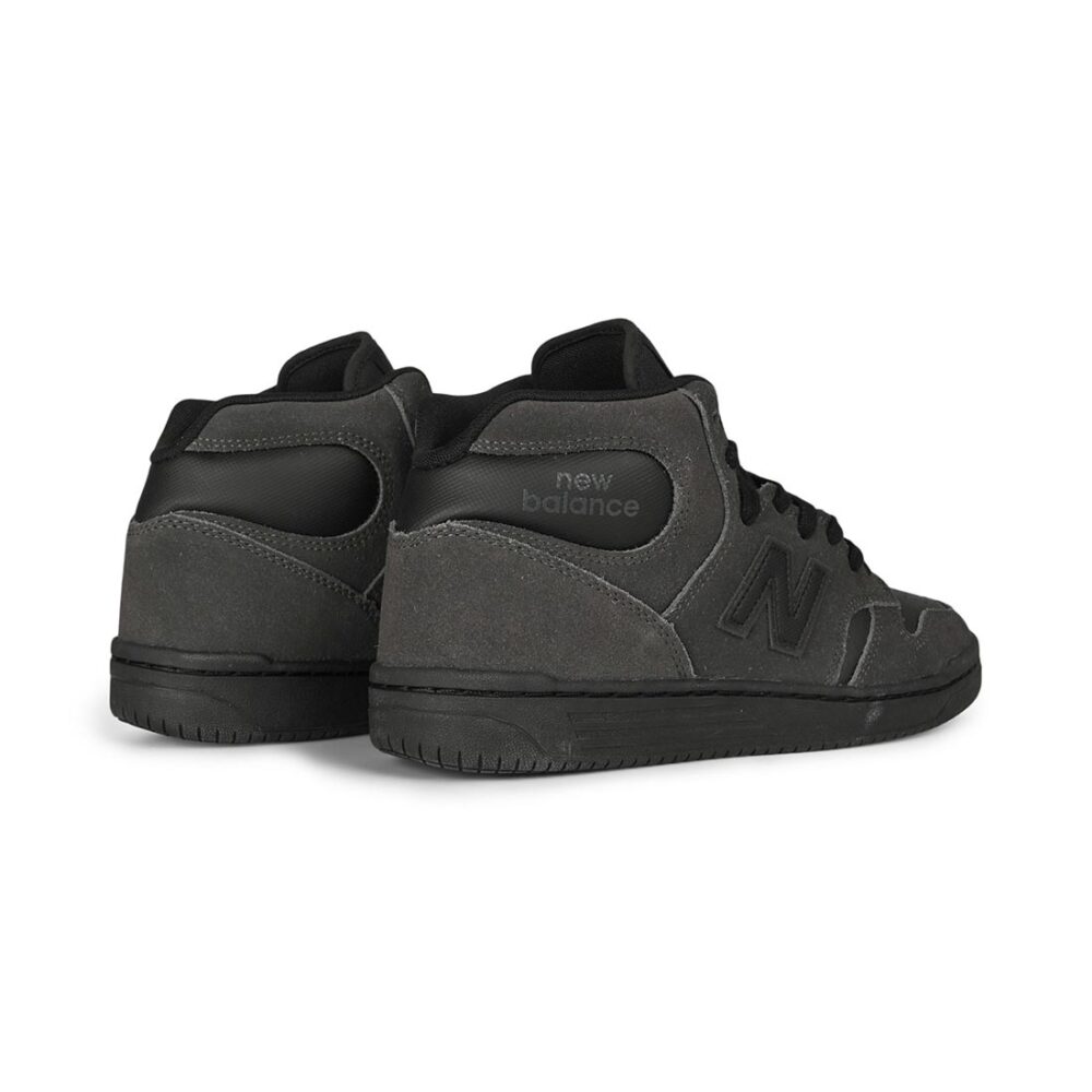New Balance Numeric 480 High Skate Shoes - Black Cement/Black
