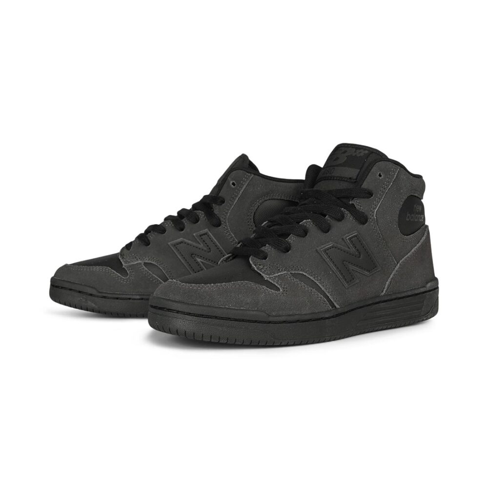 New Balance Numeric 480 High Skate Shoes - Black Cement/Black