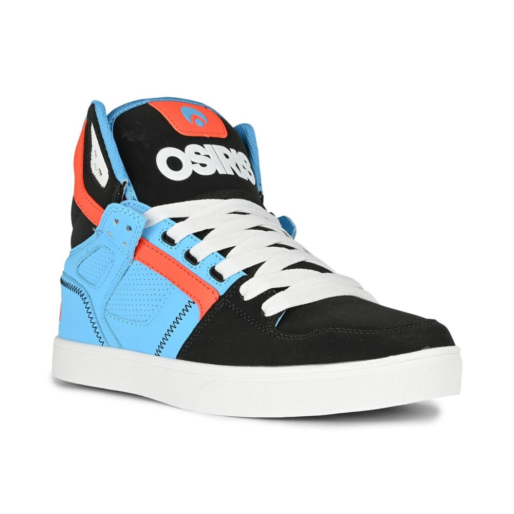 Osiris Clone High Top Shoes - Black/Blue/Orange