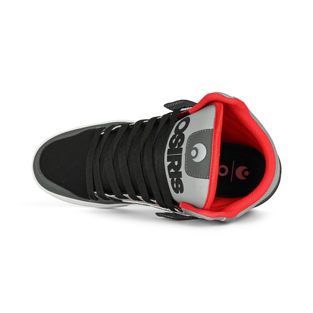 Osiris Clone High Top Shoes - Black/Grey/Red