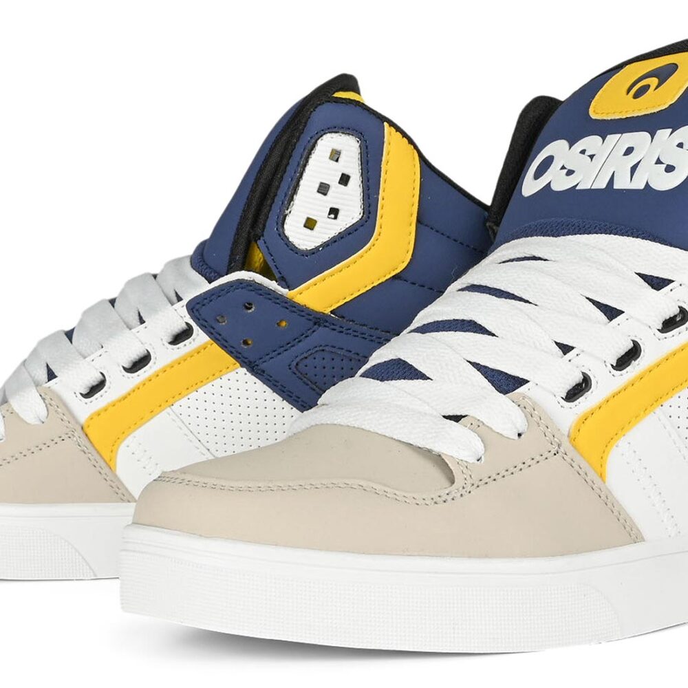 Osiris Clone High Top Shoes - White/Navy/Tan