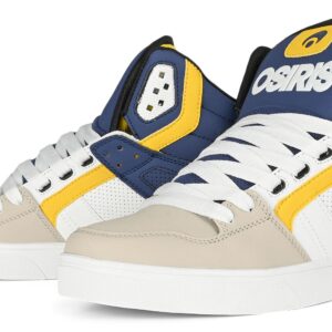 Osiris Clone High Top Shoes - White/Navy/Tan