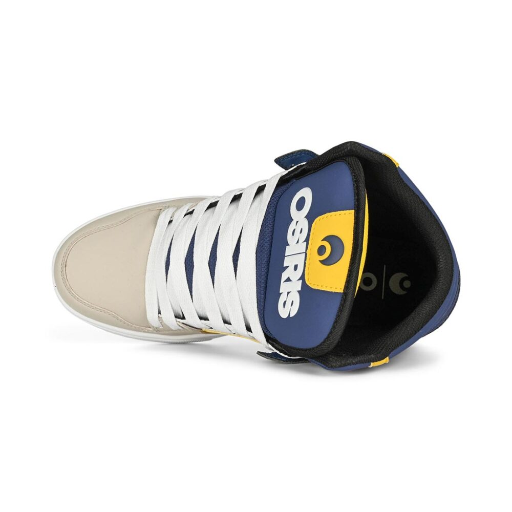 Osiris Clone High Top Shoes - White/Navy/Tan