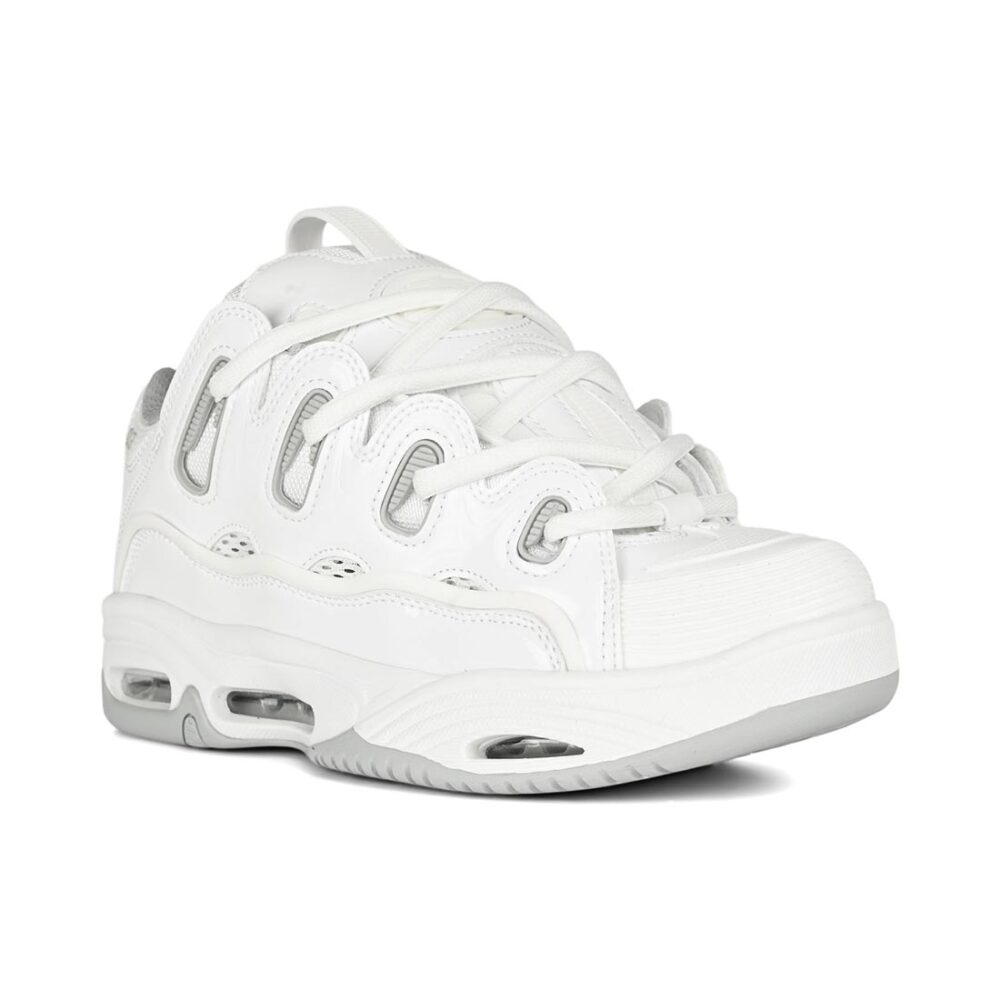 Osiris D3 2001 Skate Shoes - White/Grey/White