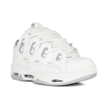 Osiris D3 2001 Skate Shoes - White/Grey/White