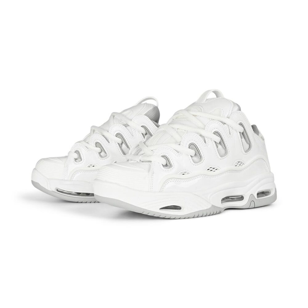 Osiris D3 2001 Skate Shoes - White/Grey/White