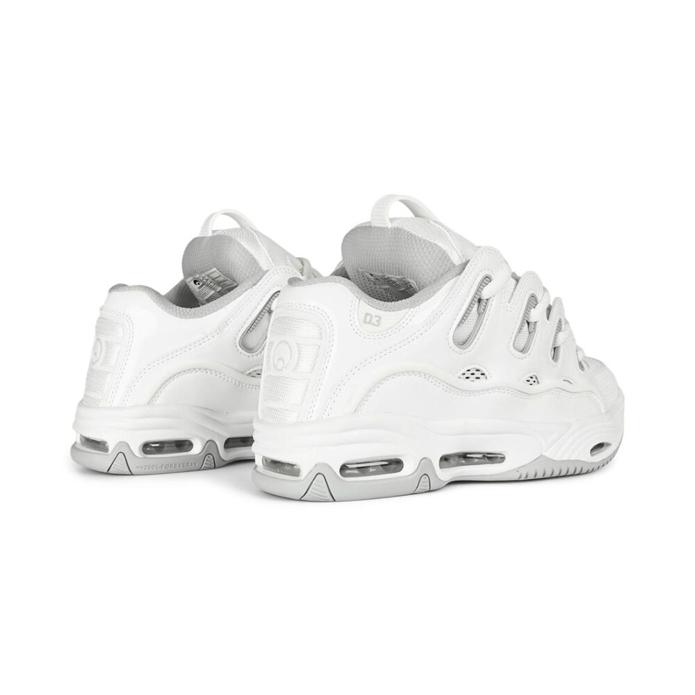 Osiris D3 2001 Skate Shoes - White/Grey/White