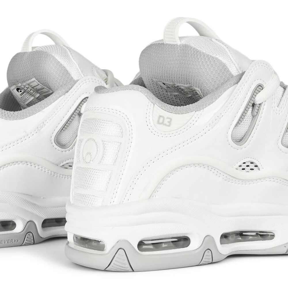 Osiris D3 2001 Skate Shoes - White/Grey/White