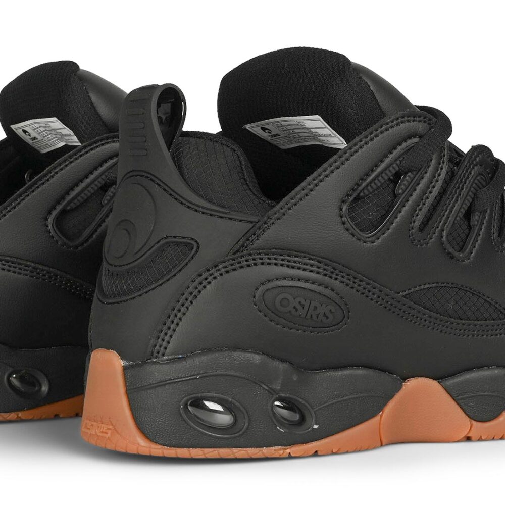 Osiris D3 E Skate Shoes - Black/Black/Gum