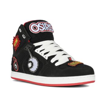 Osiris NYC 83 CLK High Top Shoes - Black/Red/Velcro