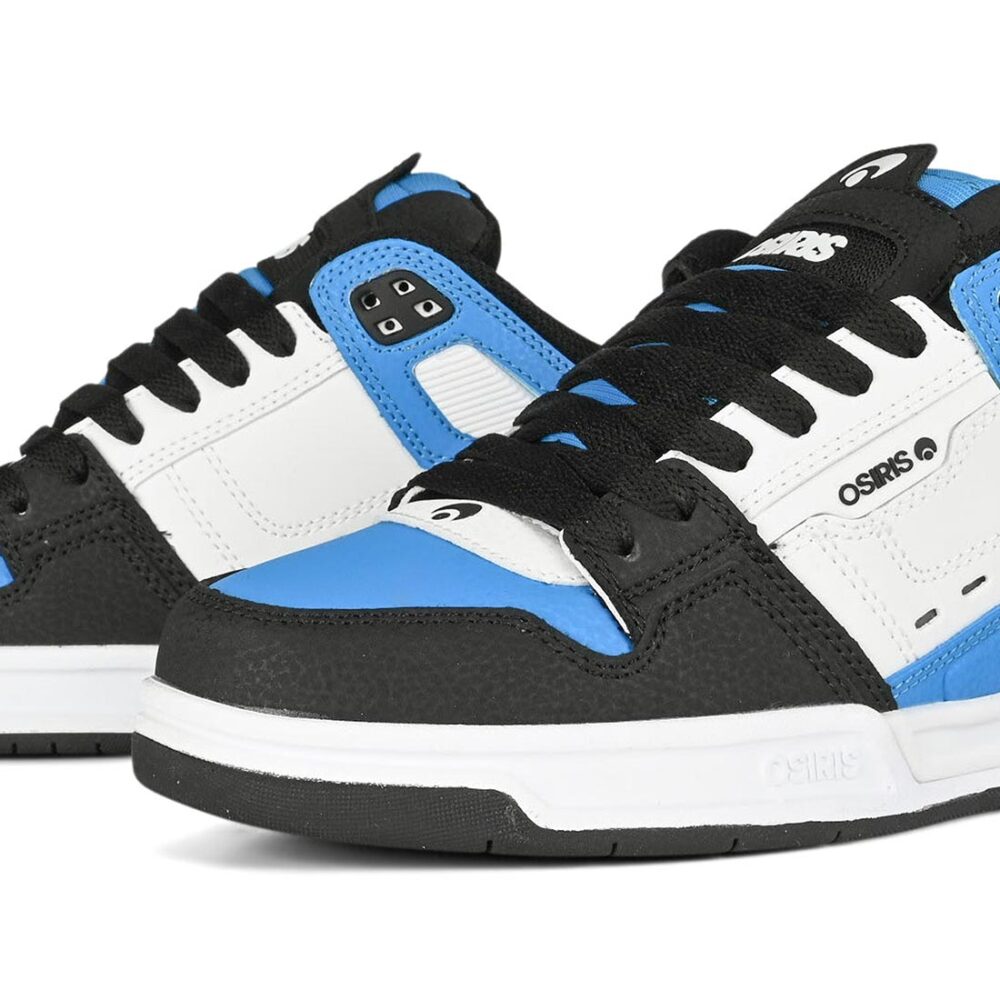 Osiris Peril Skate Shoes - Black/White/Blue