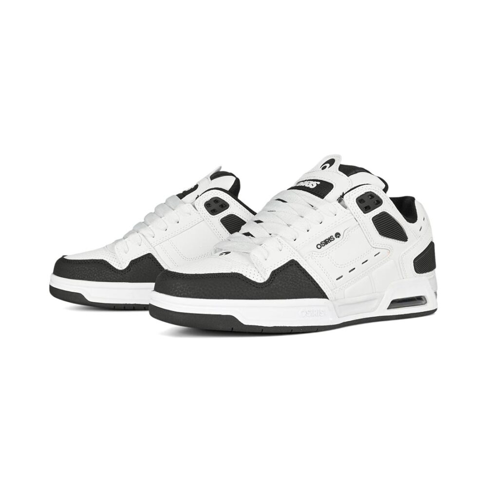 Osiris Peril Skate Shoes - White/Black/Grey