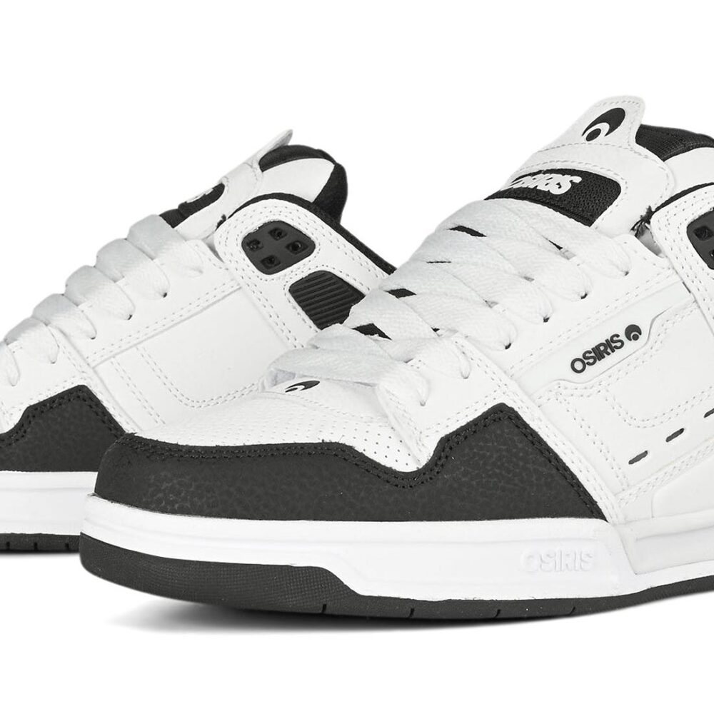 Osiris Peril Skate Shoes - White/Black/Grey
