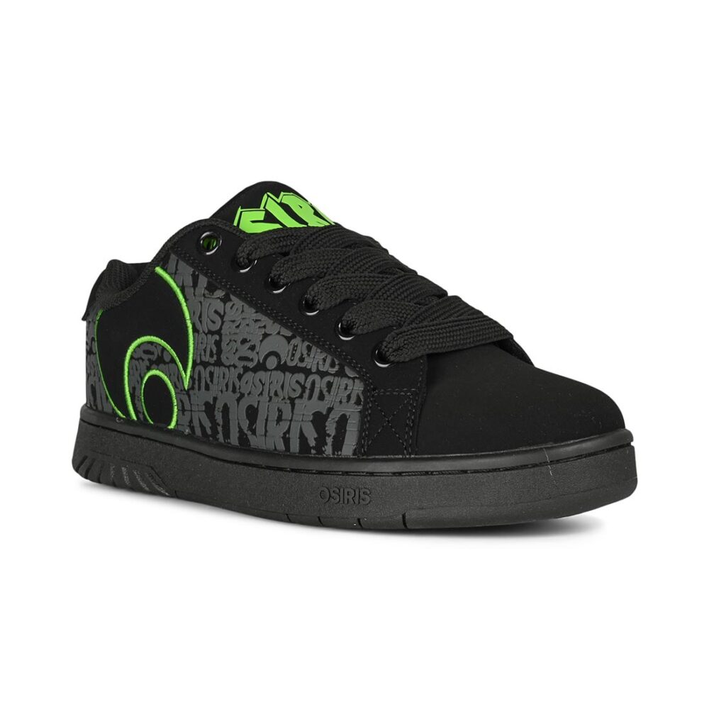 Osiris Troma Alt Skate Shoes - Black/Black/Green