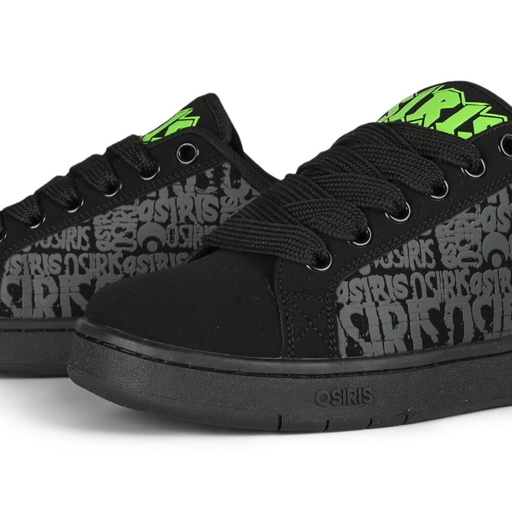 Osiris Troma Alt Skate Shoes - Black/Black/Green