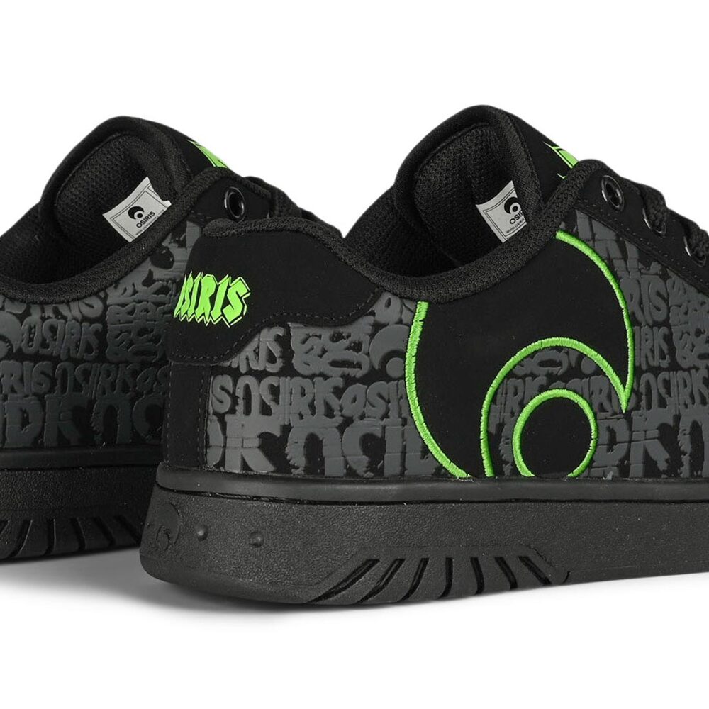 Osiris Troma Alt Skate Shoes - Black/Black/Green