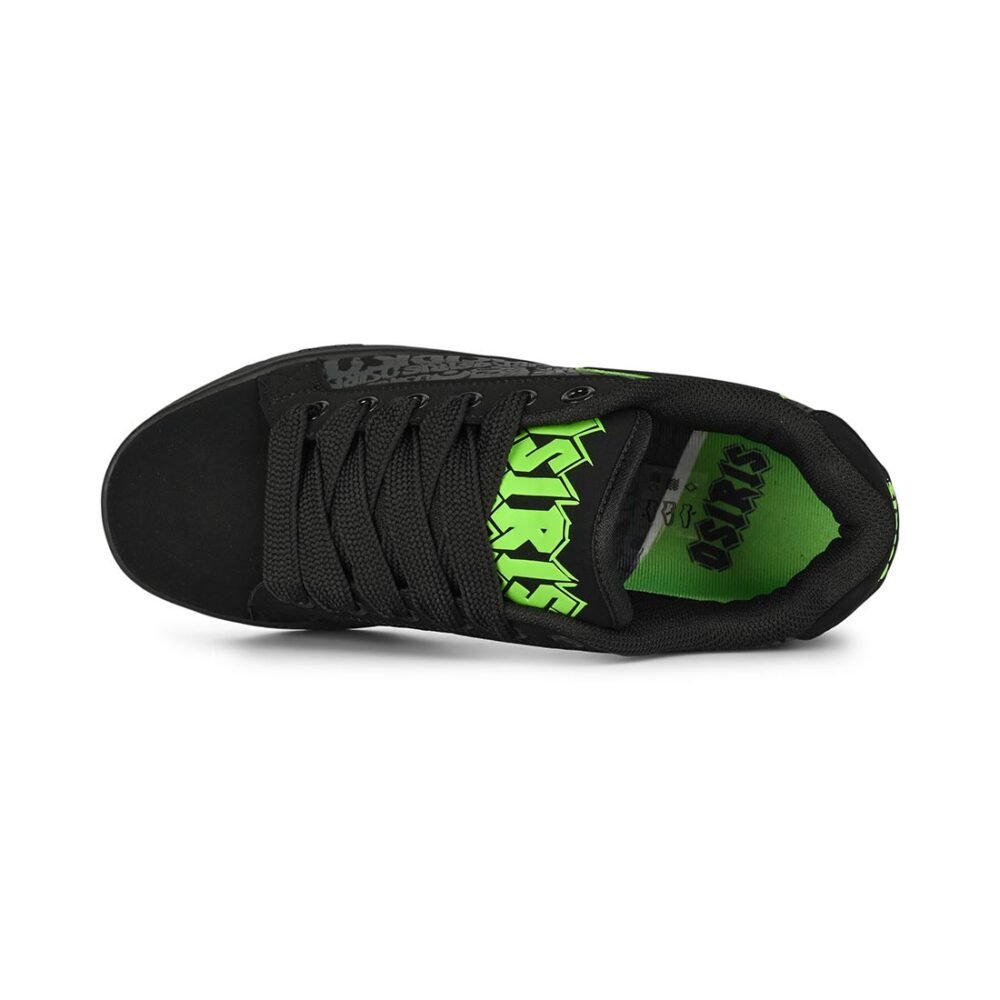 Osiris Troma Alt Skate Shoes - Black/Black/Green