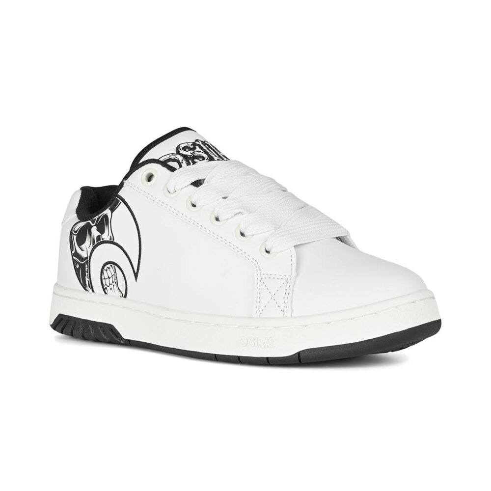 Osiris Troma Alt Skate Shoes - White/Black/Skull
