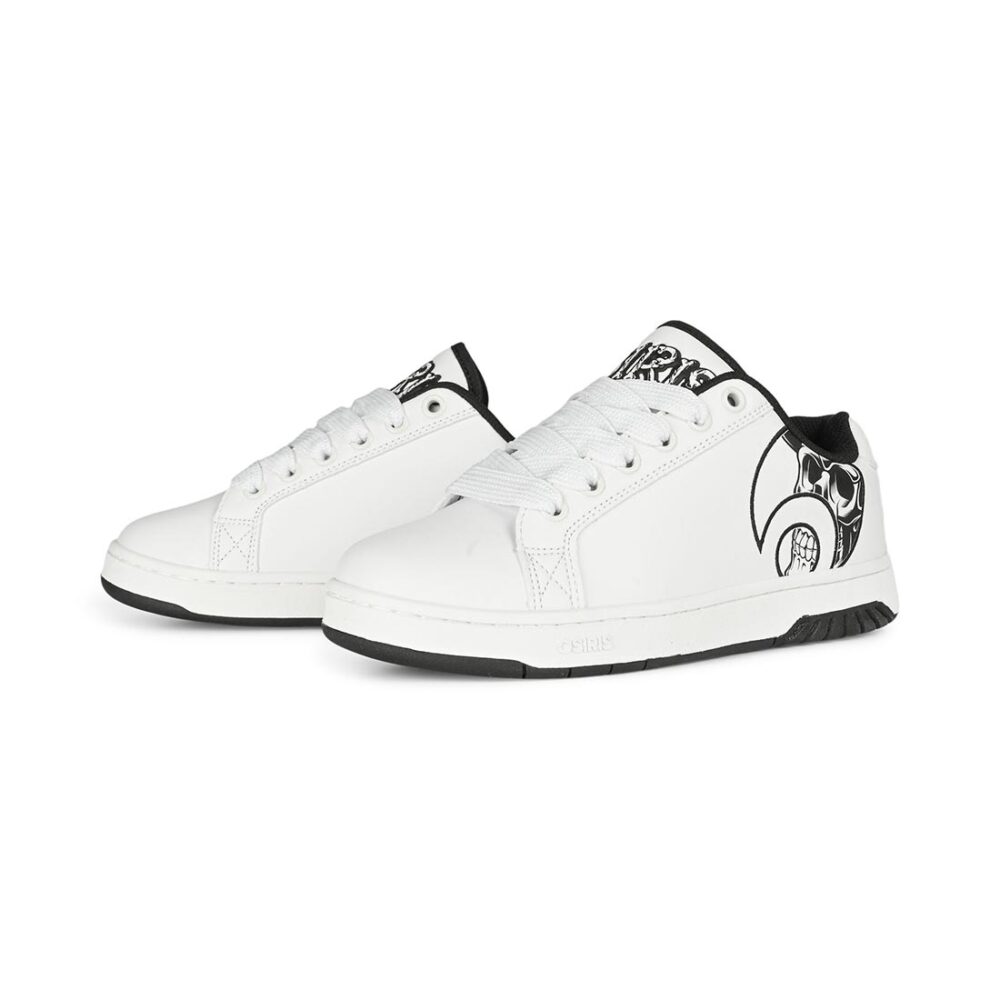 Osiris Troma Alt Skate Shoes - White/Black/Skull