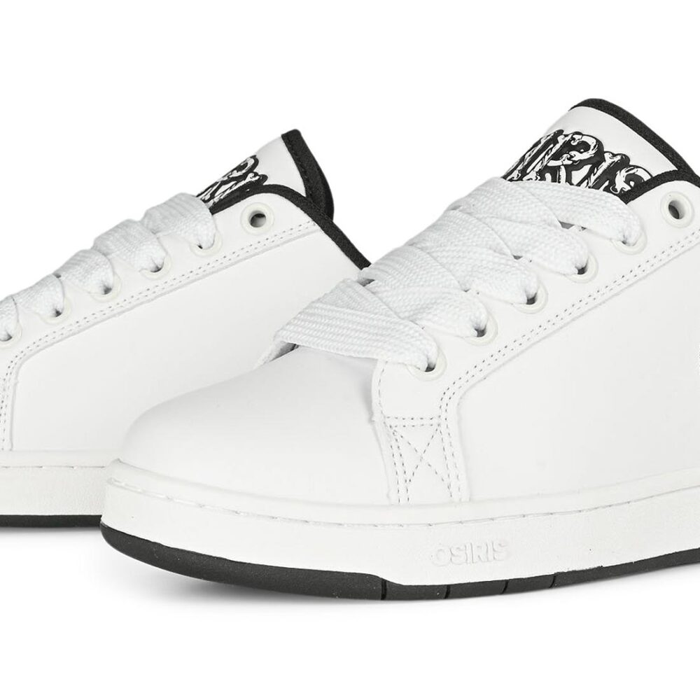 Osiris Troma Alt Skate Shoes - White/Black/Skull