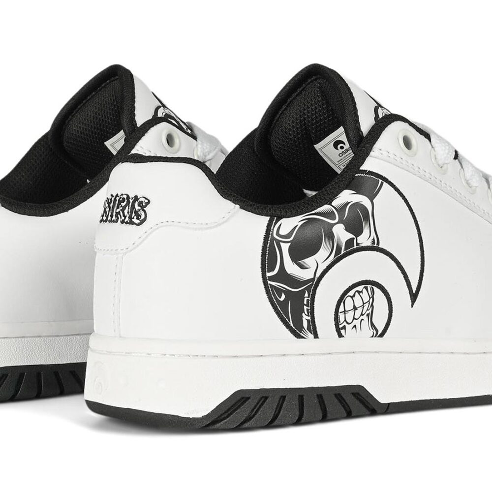 Osiris Troma Alt Skate Shoes - White/Black/Skull