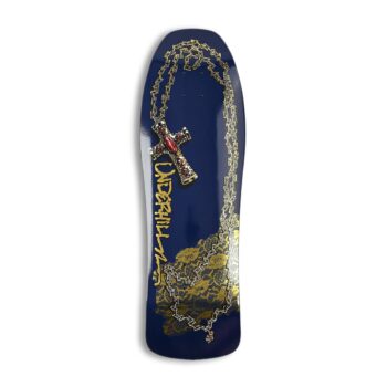 Powell Peralta Ray Underhill Cross 10" Reissue Skateboard Deck - Navy/Gold Foil