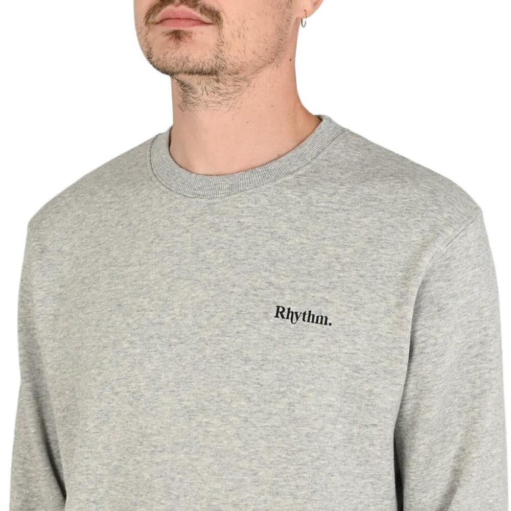 Rhythm Brand Fleece Crew Sweater - Grey Heather