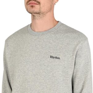 Rhythm Brand Fleece Crew Sweater - Grey Heather