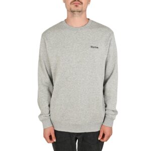 Rhythm Brand Fleece Crew Sweater - Grey Heather